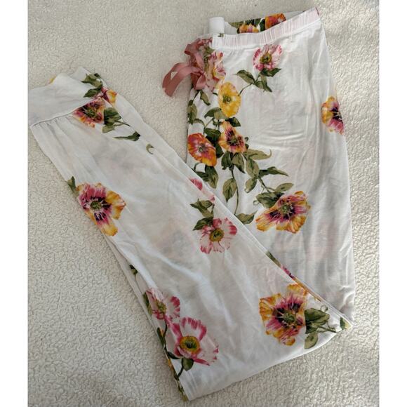 Rachel Parcell Nordstrom M Multi Floral Garden Modal Blend Pajama Pants Set - Picture 6 of 7